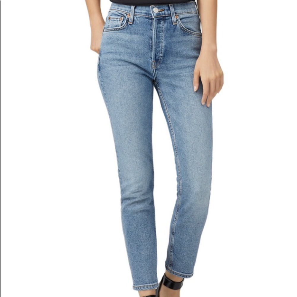 Re/Done high rise ankle crop jeans size 30R